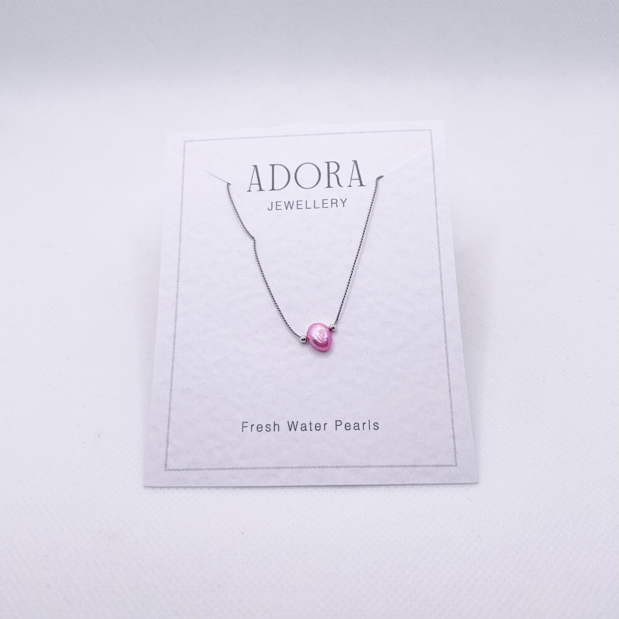 Necklace Silk Threads | Freshwater Pearl Pink