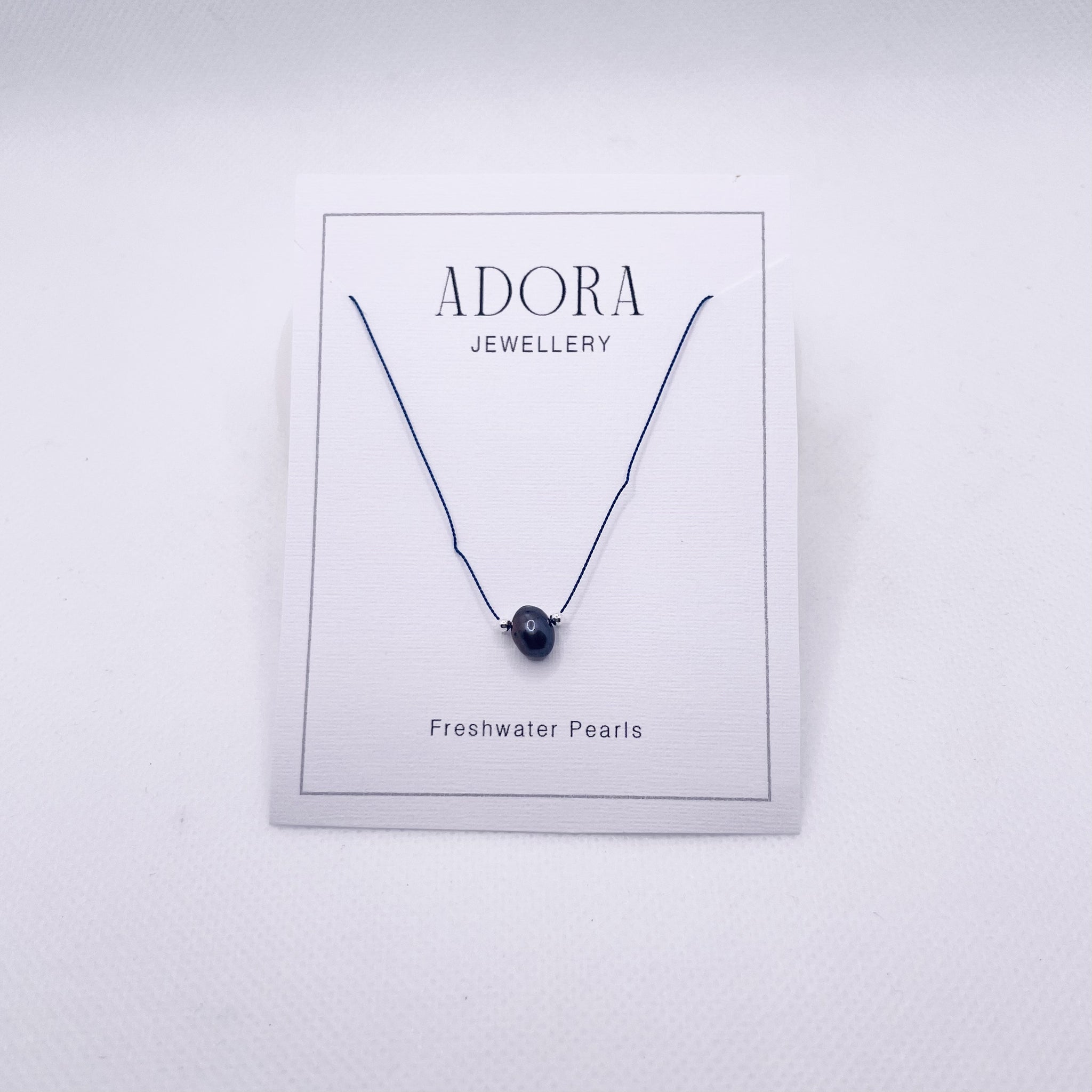 Necklace Silk Threads | Freshwater Pearl Blue