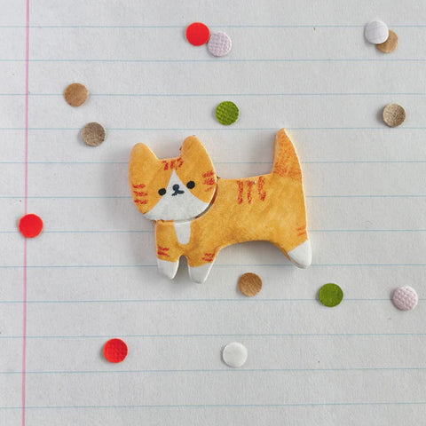 Magnets Cat Full Body Orange