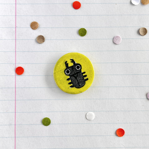Magnets Round Beetle Green