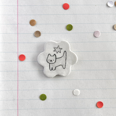 Pins Flower Shaped Cat