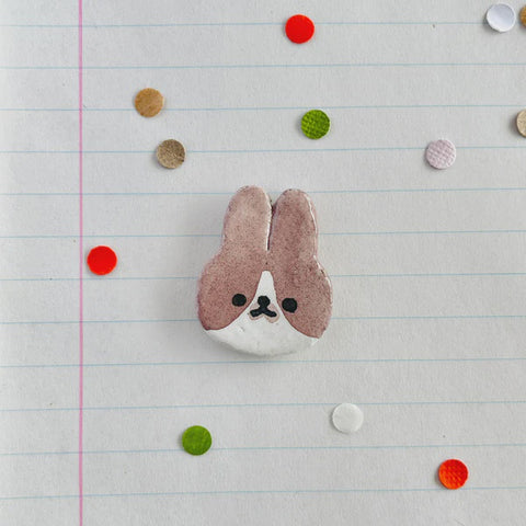 Magnets Bunny Brown and White