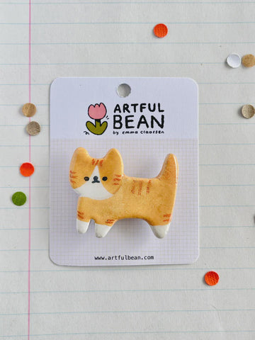 Pins Cat Full Body Orange