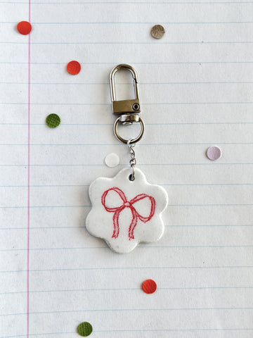 Bag Charm Flower Shaped Bow