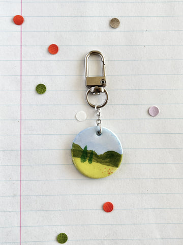 Bag Charm Round Landscape 1