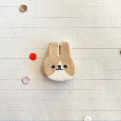 Magnets Bunny Beige and White