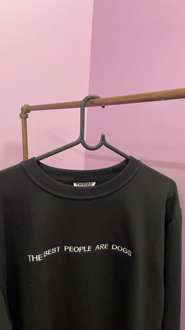 Top The Best People are Dogs Black Small