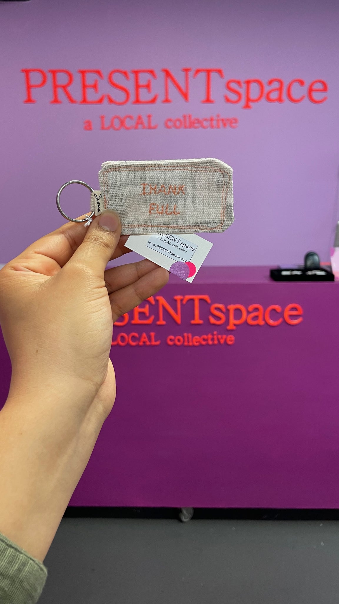 Keyring Thank Full | Peach