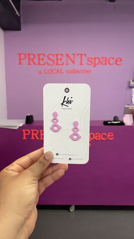 Earrings Tribal stud Pink