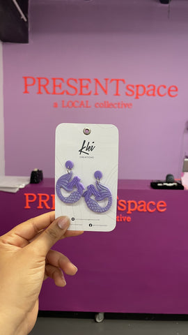 Earrings Mermaid Purple