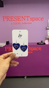 Earrings Sad Eye Blue