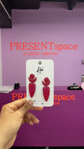 Earrings Red moon ceremony