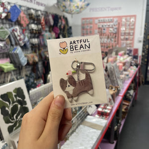 Bag Charm Cat Full Body Tabby