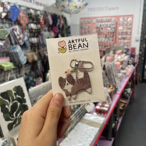 Bag Charm Cat Full Body Tabby