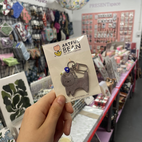 Bag Charm Cat Full Body Black