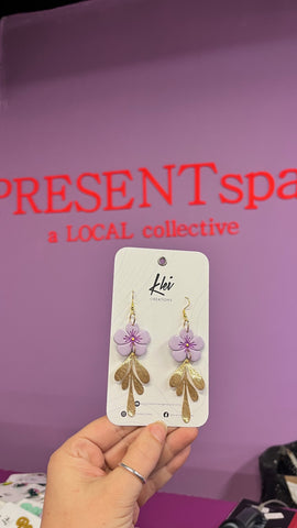 Earrings Sakura lilac