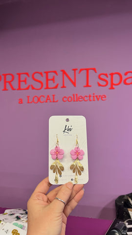 Earrings Sakura pink