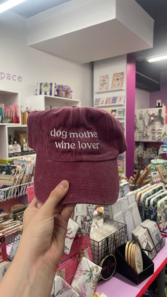 Cap Dog Mother Wine Lover Maroon