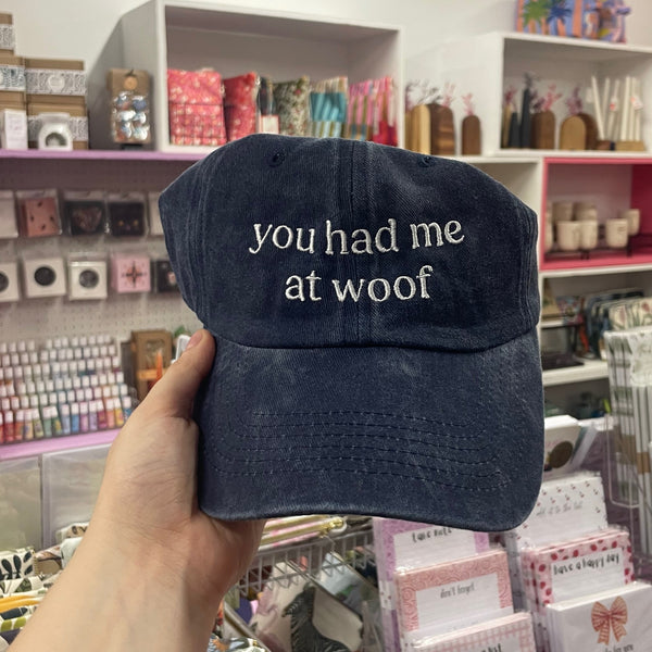 Cap You had me at Woof Navy