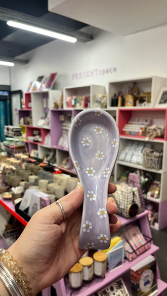 Spoon Rest | Deep | Purple Daisies