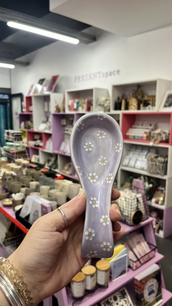 Spoon Rest | Deep | Purple Daisies