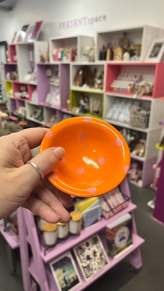 Oil Burner | Orange and Pink Stipes