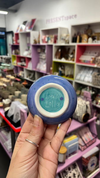 Bowl | Small Flat | Blue Scallop