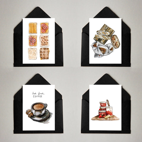 Card Pack of 4 Food