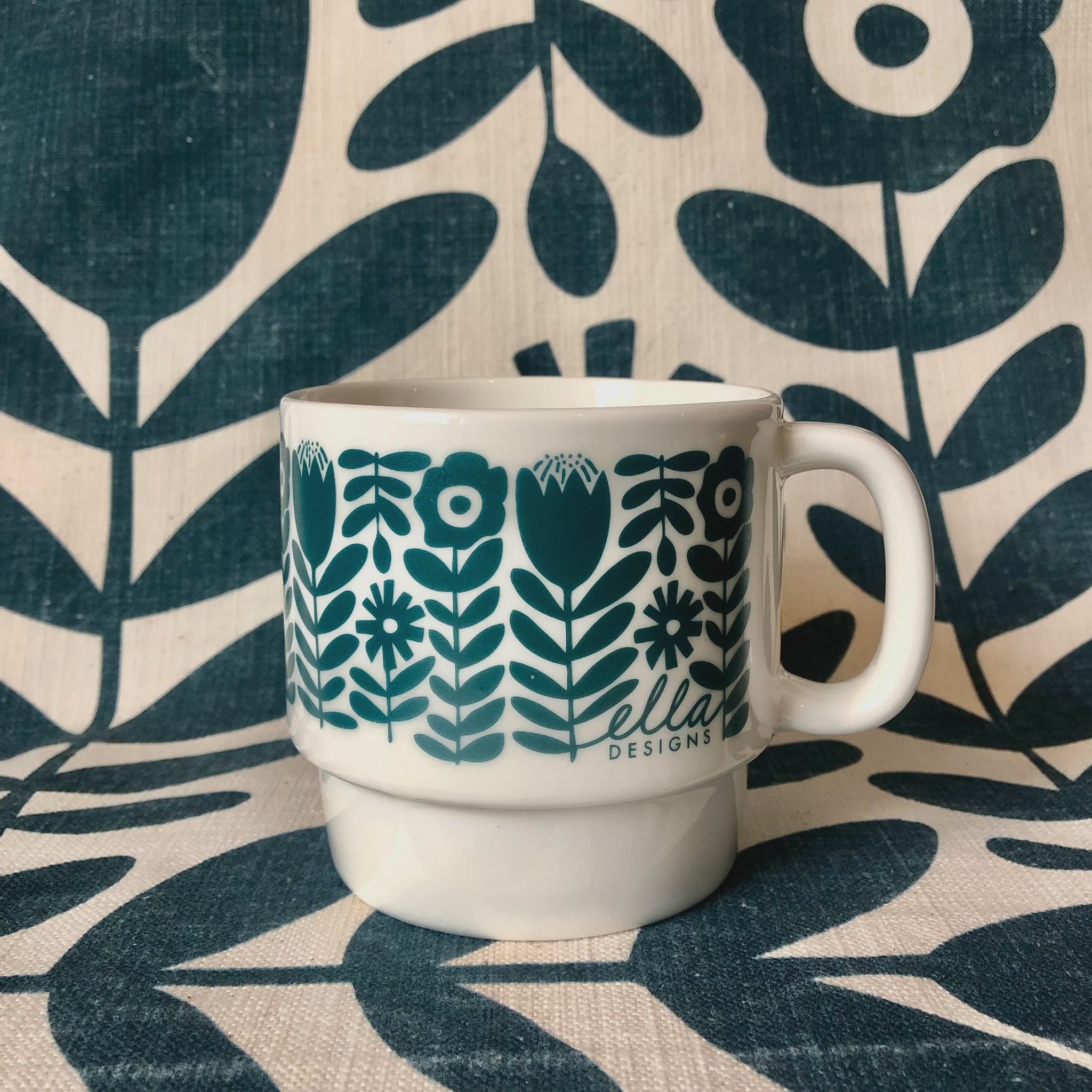 Mug Ceramic Stackable | Klara in Deep Teal