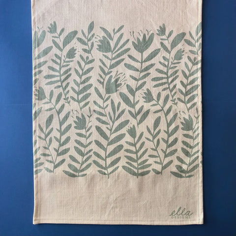 Tea Towel Cotton-Linen | Madeline in Duck Egg Blue
