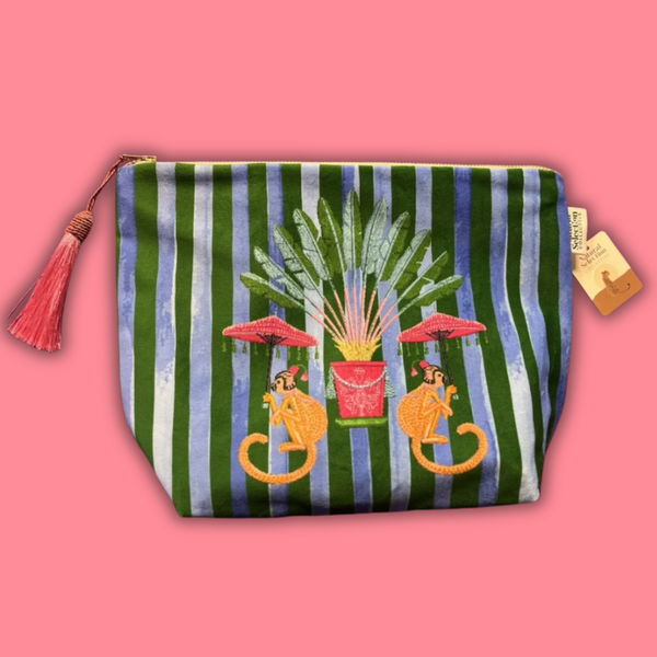 Make Up Bag Velvet | Cape Paradise | Ciao Bella Monkeys