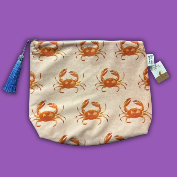 Make Up Bag Velvet | Cape Paradise | Sand Crab