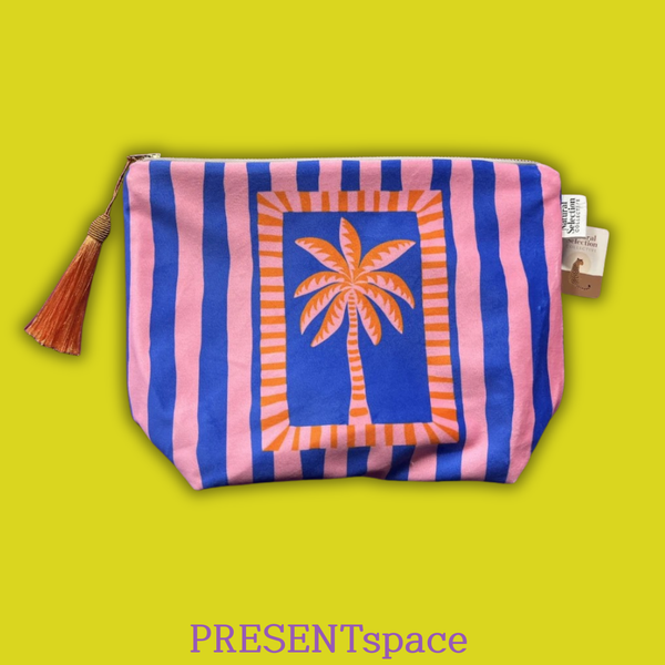 Make Up Bag | Velvet | Praia | Puglia Palm