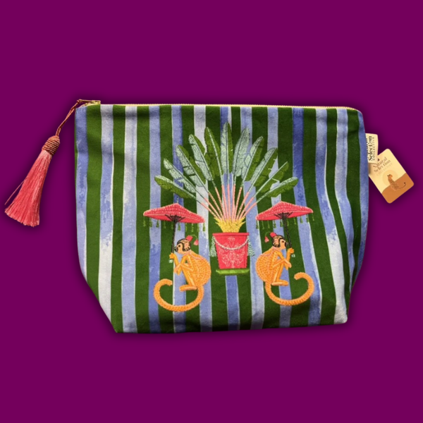 Make Up Bag Velvet | Cape Paradise | Ciao Bella Monkeys