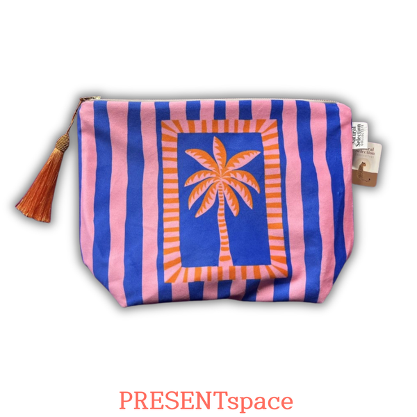 Make Up Bag | Velvet | Praia | Puglia Palm