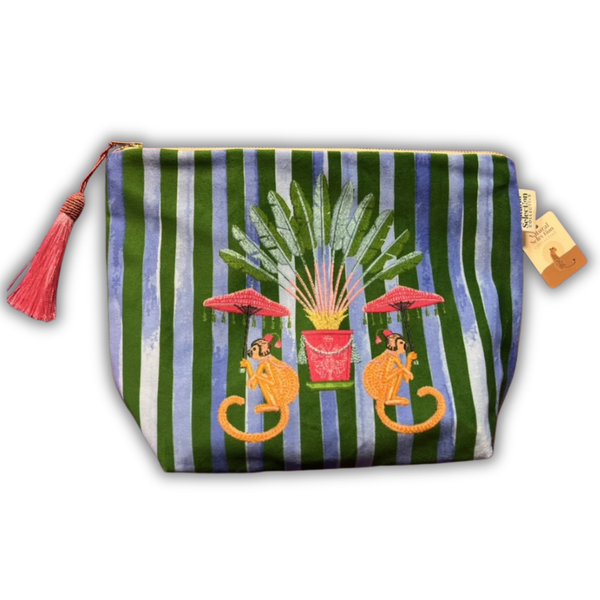 Make Up Bag Velvet | Cape Paradise | Ciao Bella Monkeys