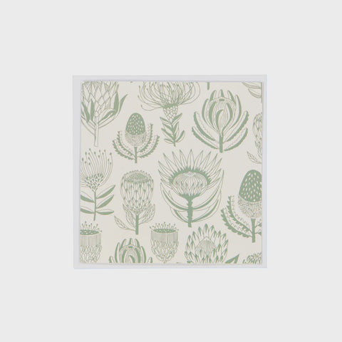 Notecards (Individual) / Floral Kingdom (Sage On White)