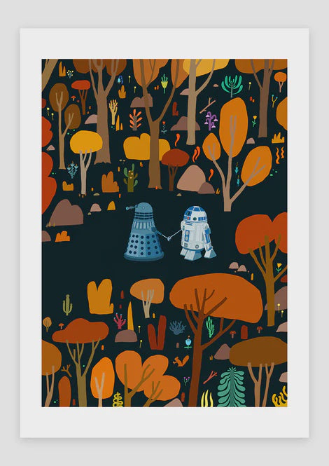 Print A5 Tryst R2D2 and Dalek