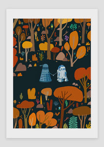 Print A5 Tryst R2D2 and Dalek