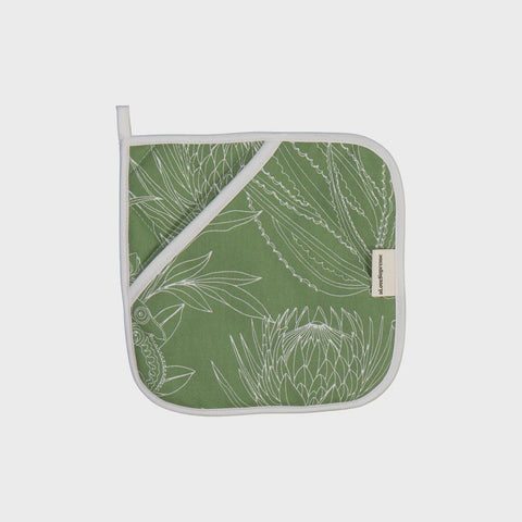 Pot Holder / Bloom Essence (Cream on Olive)