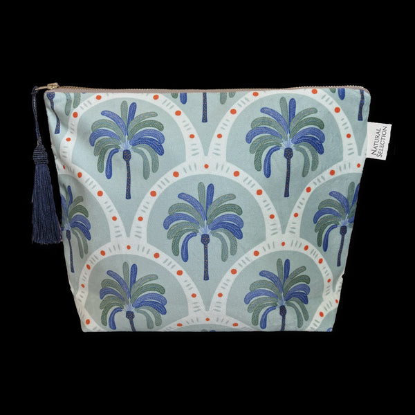 Make Up Bag Palma Sky Velvet With Tassle