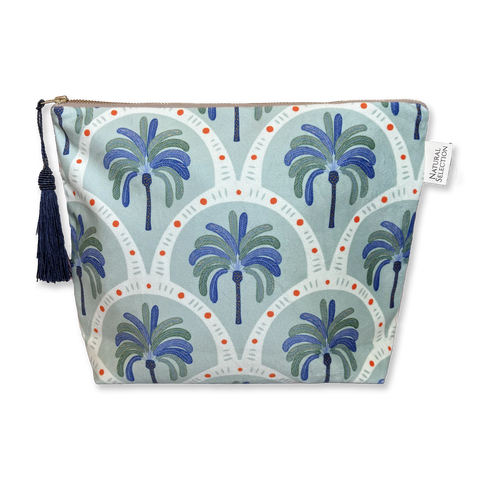 Make Up Bag Palma Sky Velvet With Tassle