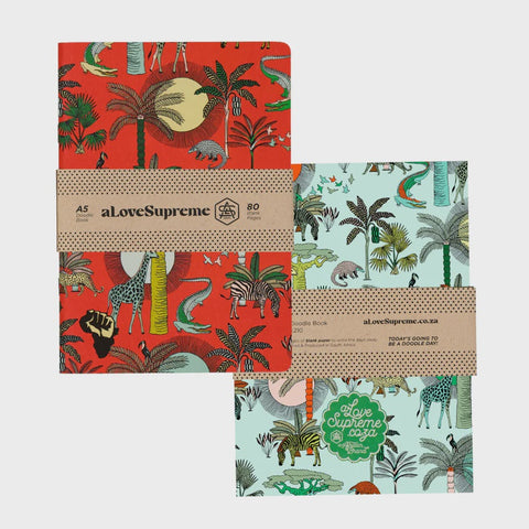 A5 Doodle Books (Blank) / Animal Kingdom (Assorted)