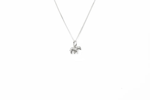 Necklace Silver Zebra Pendant