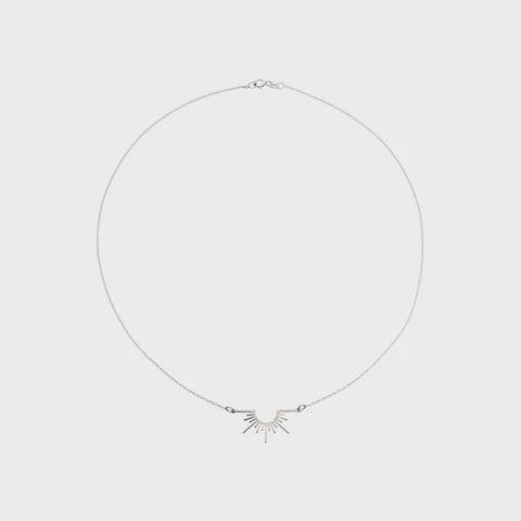 Necklace sunray silver