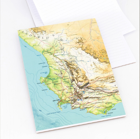 Notepad A5 Cape Town Map