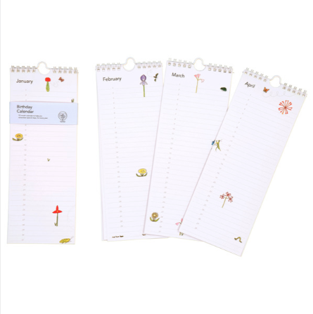 Calendar Birthday Flowers