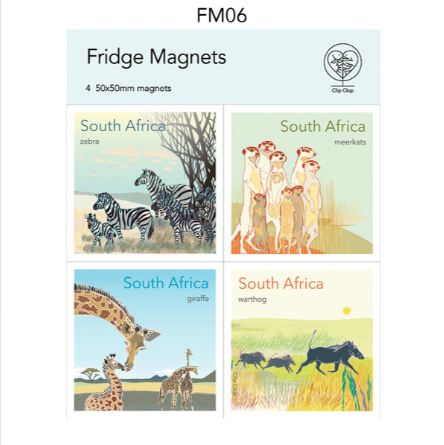 Magnets SA Zebra, Meerkats, Giraffe, Warthog