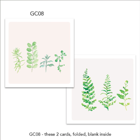Greeting Cards (2 Pack) Leaves and Ferns