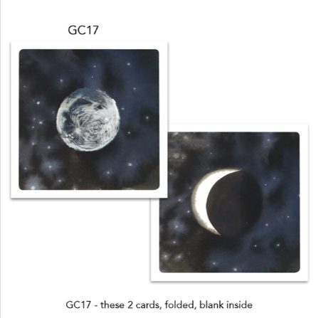 Greeting Cards (2 Pack) Moons